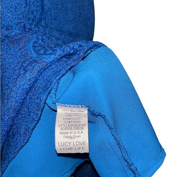 NWOT Blue Lucy Love Lace Mini Dress - Picture 7 of 8